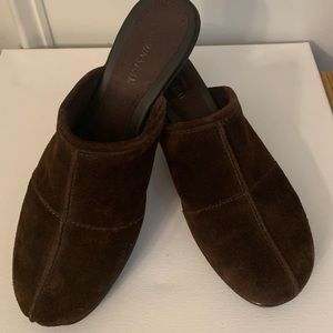 St Johns Bay Brown Suede Mules